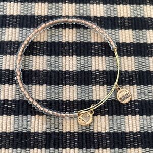 Alex and Ani Gold and Clear Beaded Bracelet